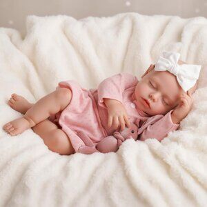 20 Inch Lifelike Realistic Baby Doll Soft Vinyl cloth body Newborn Dolls Girl